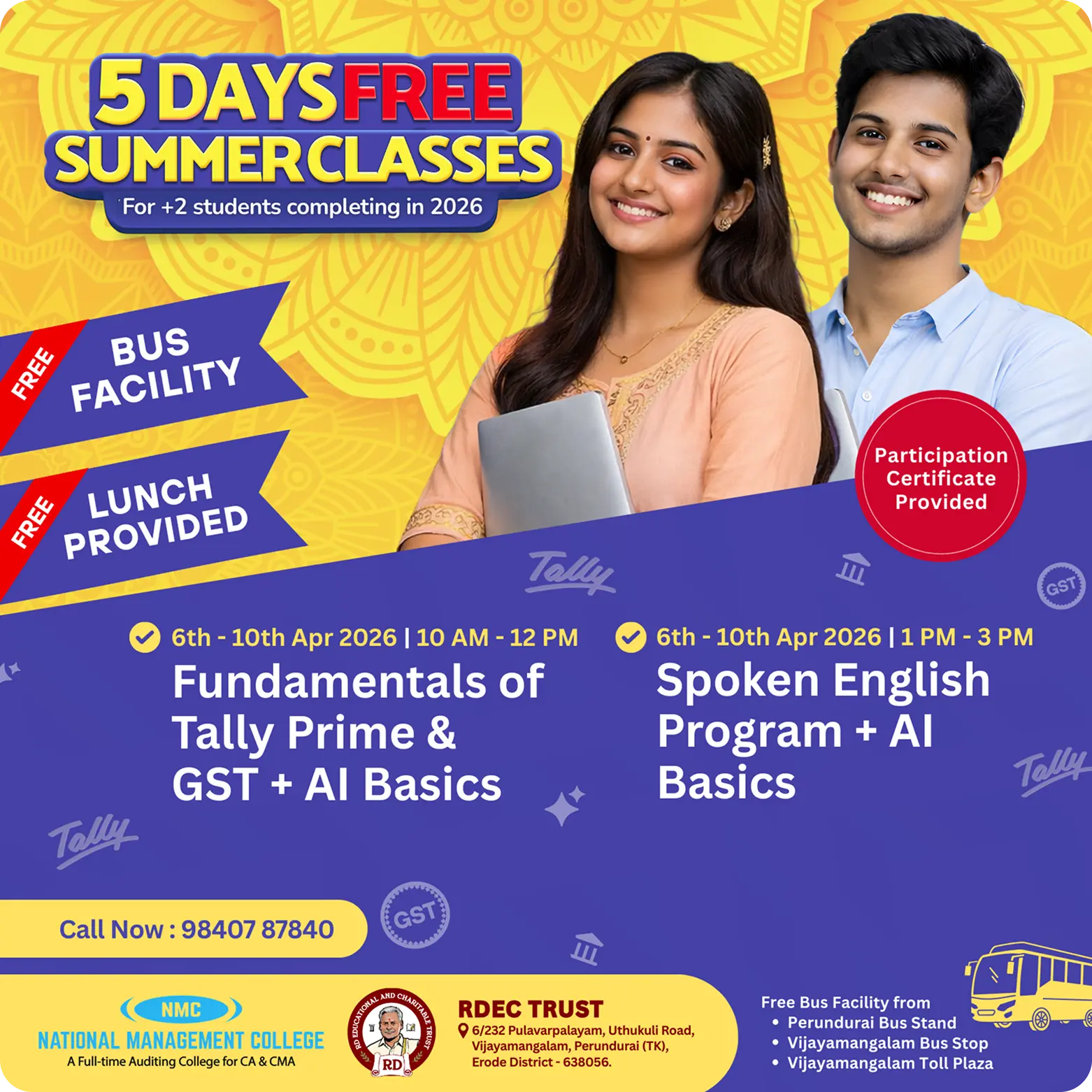 Popup showing summer registration offer